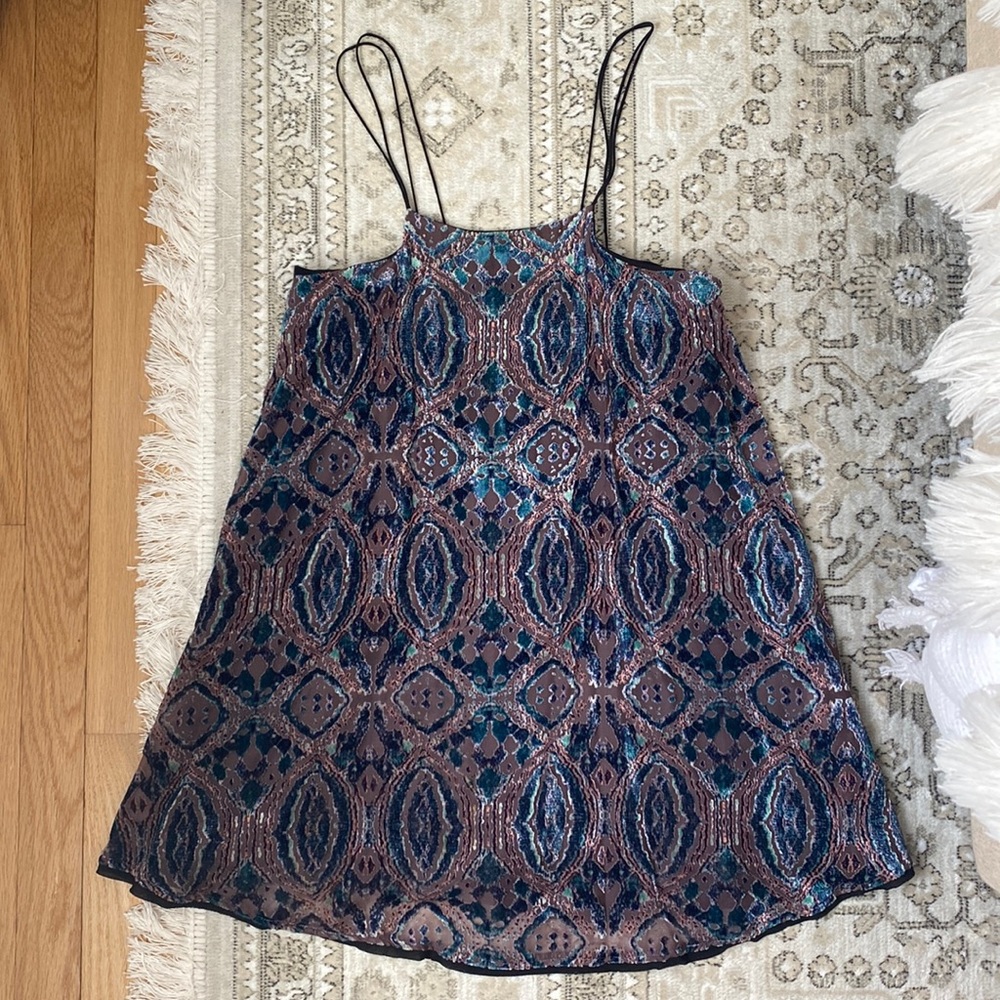 Velvet Strappy Mini Dress